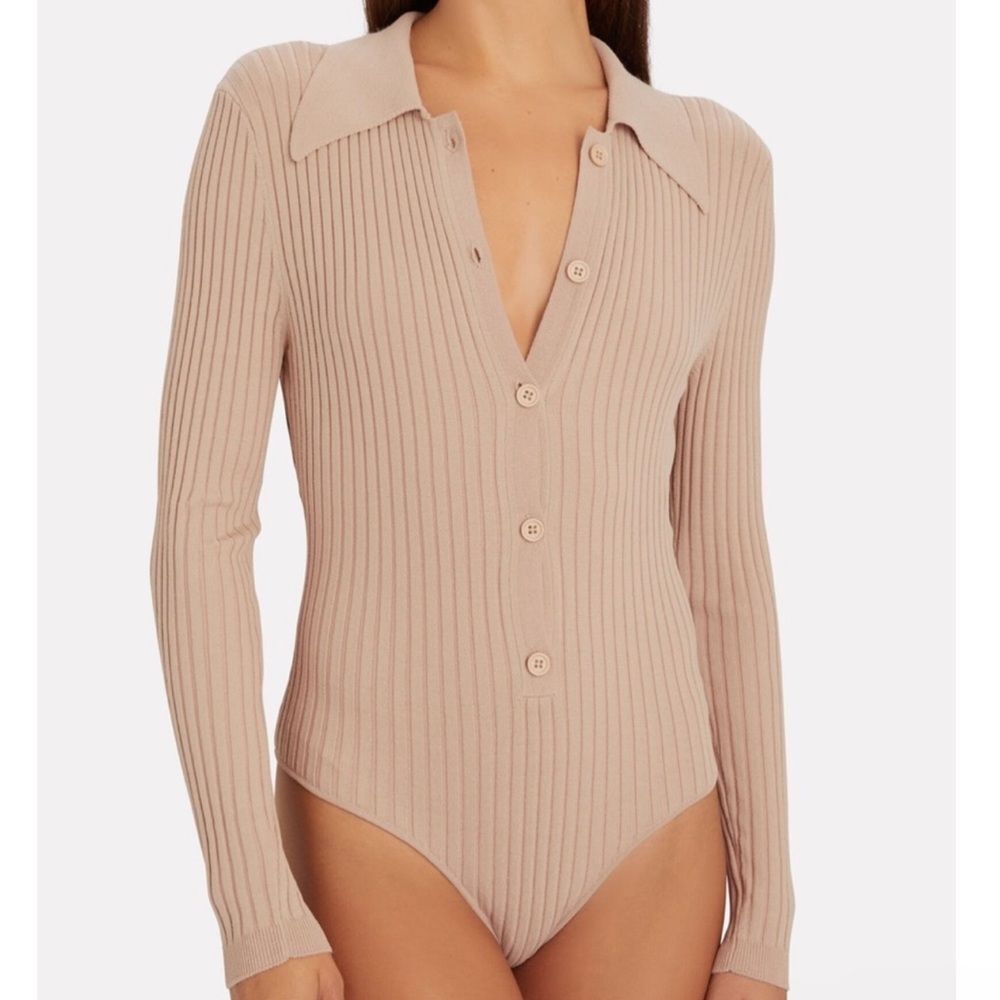 Ronny Kobo Cyndie Knit Bodysuit Size XS Retail $328